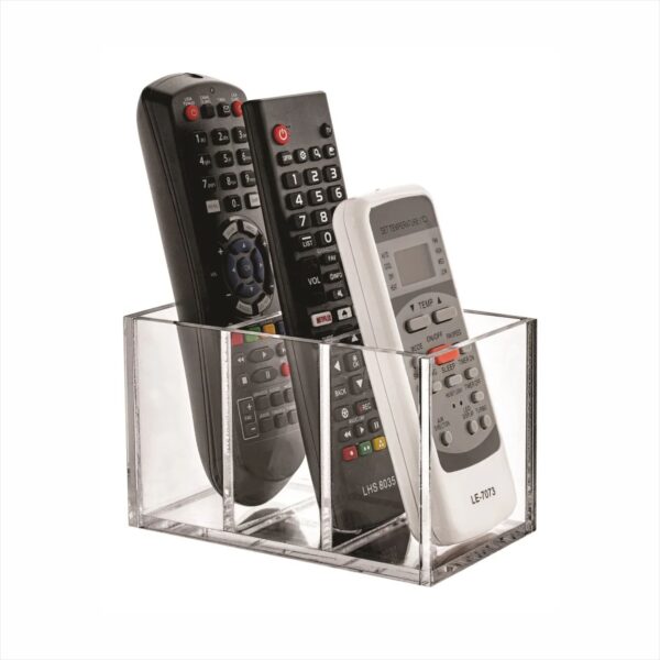 Porta Controle Remoto para Mesa, em Acrílico (3 Divisórias) - Image 2