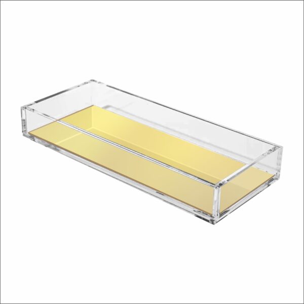 Bandeja em Acrílico Transparente com fundo Espelhado para Lavabo - Image 4