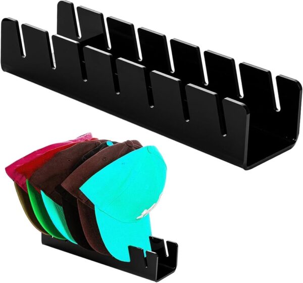 Suporte Organizador de Bonés em Acrílico Preto 3mm