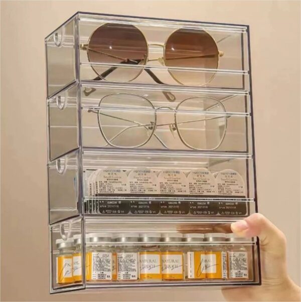 Organizador Gaveta Multiuso Vertical Porta Maquiagem Óculos Cápsulas - Image 5