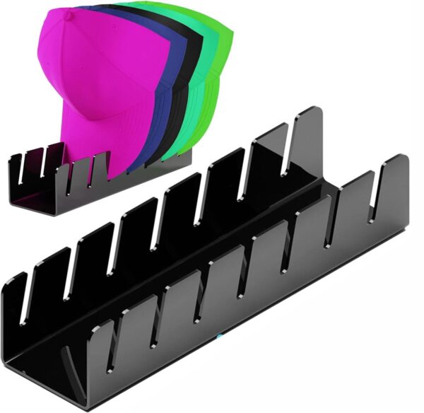 Suporte Organizador de Bonés em Acrílico Preto 3mm - Image 2