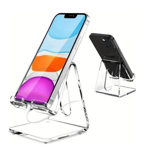 Suporte Celular Ergonômico Acrílico Cristal - Image 2