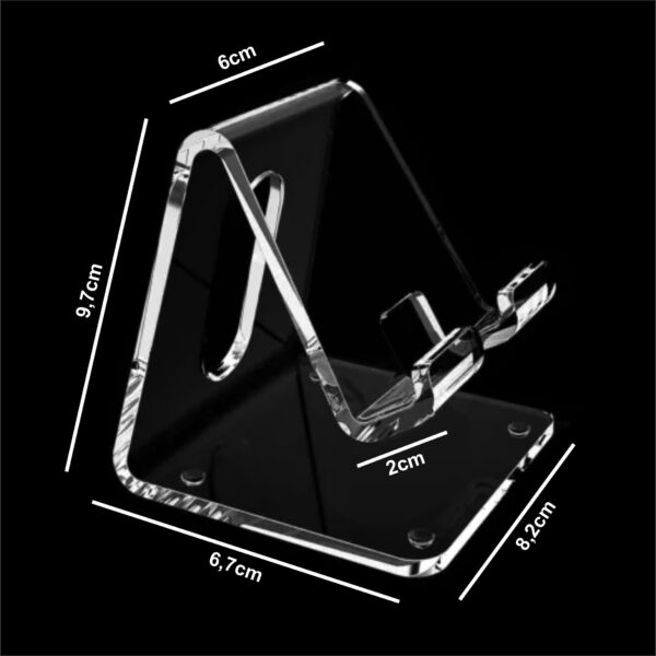 Suporte Celular Ergonômico Acrílico Cristal - Image 3