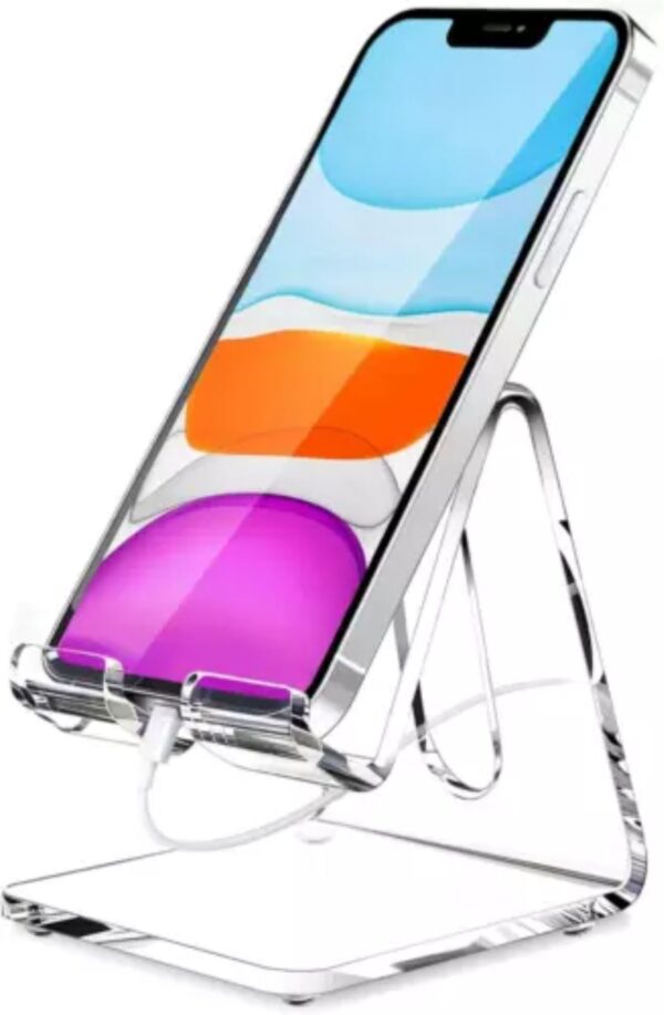 Suporte Celular Ergonômico Acrílico Cristal