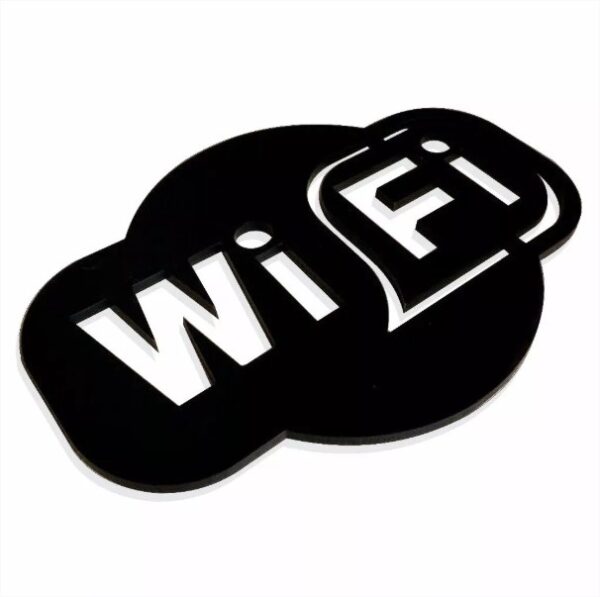 Placa de identificação de sinal WI-FI em Acrílico 2mm - Image 2